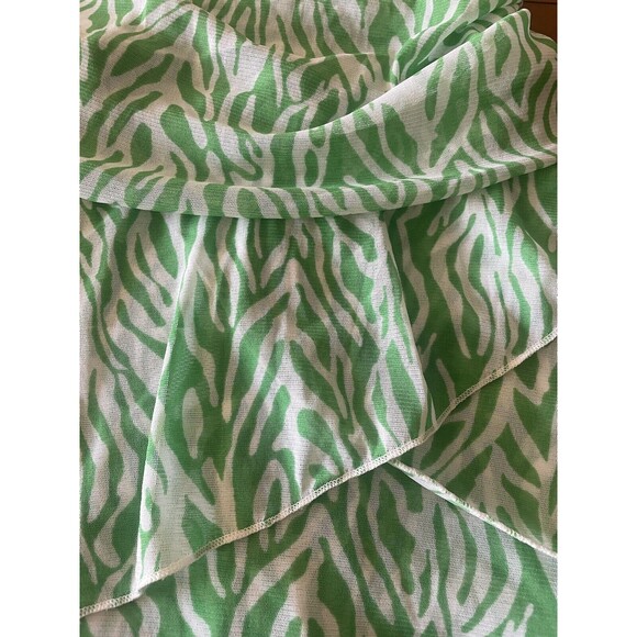 Diane Von Furstanberg Strappy Mesh Sea Twig Green Mini Dress DVF - Picture 8 of 11